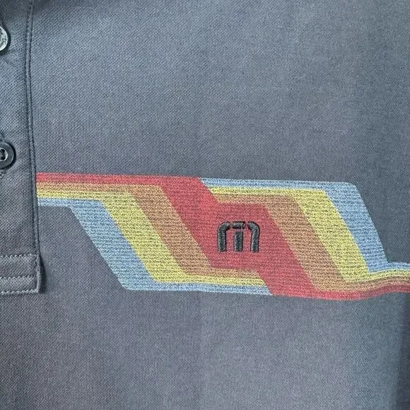 Travis Mathew Performance Golf Polo Shirt, Blue, Men’s Size Medium - Picture 4 of 7